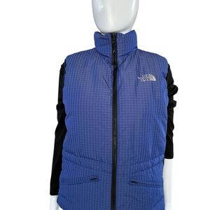 The North Face Blue and Black Quilted Vest